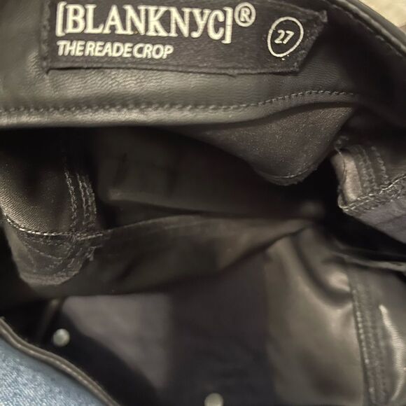 Size 27 BlaNK NYC Faux Leather The Reade Crop Skinny Leg - Picture 5 of 6